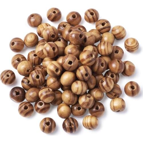 PandaHall 200pc 8mm Wood Loose Round Ball Classic Beads for Wooden Jewelry DIY Making Craft Beadwork Material Wholesale Supplies