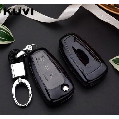 Car key Case Cover For Ford Ranger C-Max S-Max Focus Galaxy Mondeo Transit Tourneo Custom Focus 3 MK3 Focus 4 filp Key Fob case