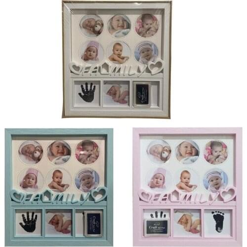Baby Pictures Display Stand Record Handprint Footprint Souvenirs DIY Photo Frame
