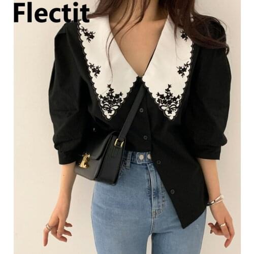 Flectit Women's Shirts With Embroidery