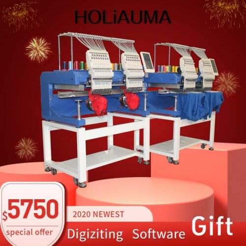 China mix embroidery cap sock flat t-shirt lace embroidery machine single head 15 color computer embroidery machine