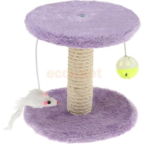 Petsola Cat Scratching Post Climbing Frame Hanging Mouse Toy E1 fiberboard+plush cloth Cat Scratching Toy Scratcher