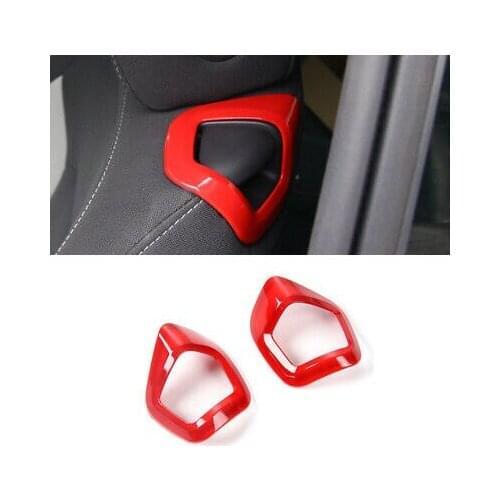 Red Interior Seat Backrest Manual Adjust Handle Cover For Chevrolet Camaro 16-19