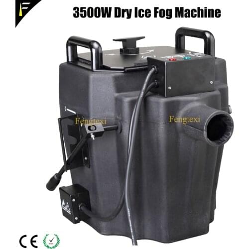 Compact 3500W Mini Dry Ice Low Fog Smoke Machine Ground Fogger Solid Carbon Dioxide Emission Machine for Perform Film Wedding