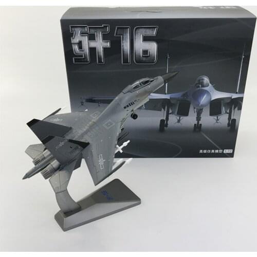 Diecast Alloy 1/72 Scale J16 Fighter Aircraft Airplane Model Metal Die-Cast Toy Plane for Collectible Display Gift Souvenir