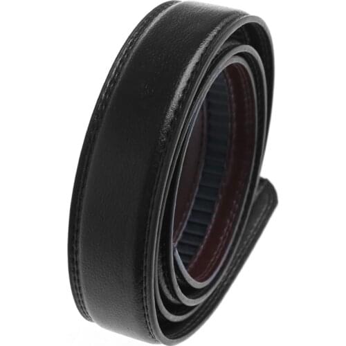 Mens Faux Leather Automatic Business Belt Replacing Waistband Without Buckle XX9D