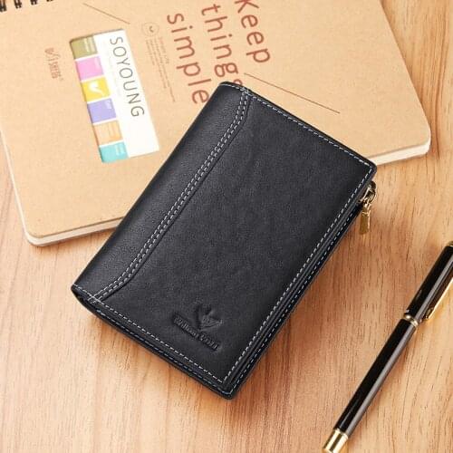 Mens Business Card Holder Wallet Men Luxury Leather Money Clip for Men Purse Wallet High Quality Casual Male Purse 2021