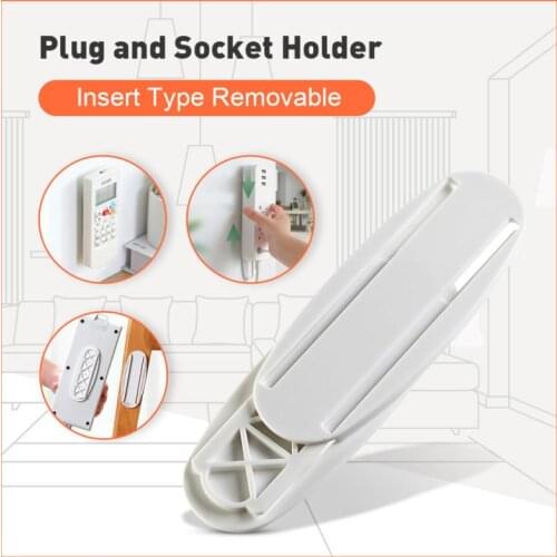 Home-free Wall-mounted Plug-in Board Router Plug-in Line Board Holder Adhesive Holder Without Perforation Install Bottom Board
