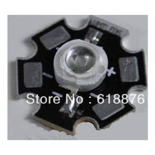 Silicone Resin Lens 3W 400-410nm UV High Power LED Emitter on Star PCB