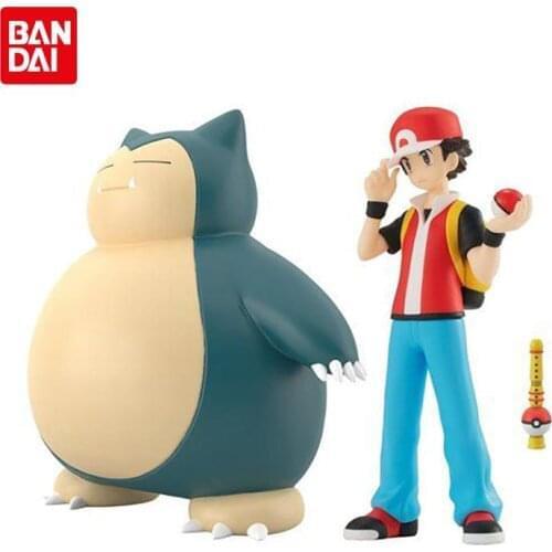 BANDAI Pokemon Original Scale world 1/20 Ash Ketchum Snorlax CANDY TOY Pokemon Pikachu Anime Figure Toys Dolls Child Gift