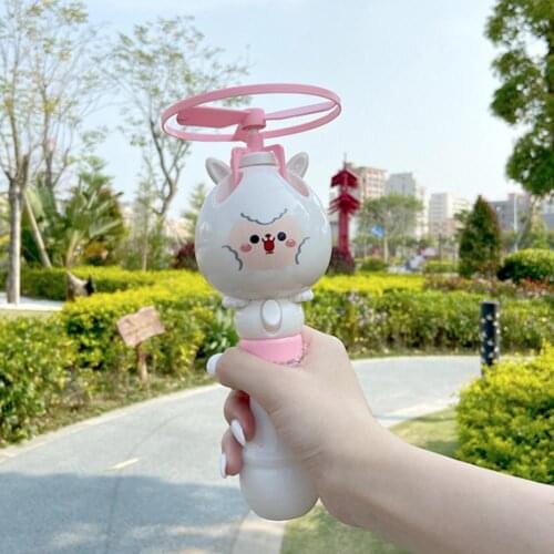 Bubble Machine Practical One-click Ejection Waterproof Bamboo Dragonfly Flying Bubble Wand for Outdoor Picnic Toy Photo Props