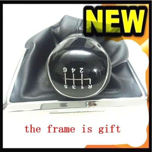 GOOD shipping New 6 Speed Manual Gear Shift Knob With Leather Boot For Ford Focus 2 MK2 2005-2011 C-Max Kuga Fiesta