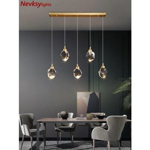 Modern crystal pendant light patio crystal pendant lamps atrium led pendant lighting bedroom led fixture brass lustre bathroom