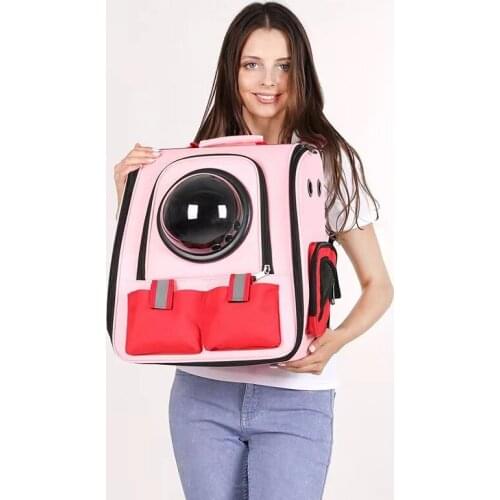 Cat Carrier Bags Breathable Carriers Kitten Puppy Dog Backpack Travel Space Capsule Cage Pet Transport Bag Carrying Cat Supplies