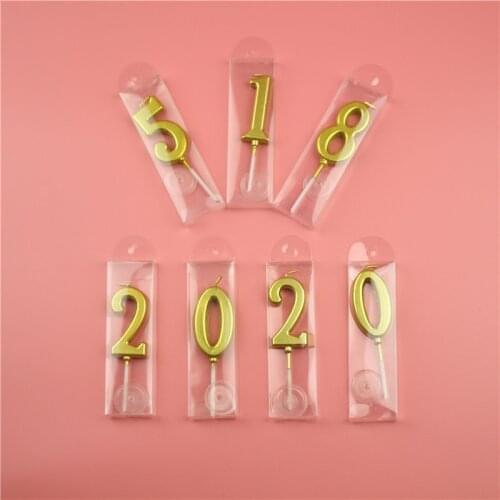 Number Birthday Candles 1 2 3 4 5 6 7 8 9 0 Gold Kids Birthday Candles for Cake Party Supplies Decoration Cake Candles
