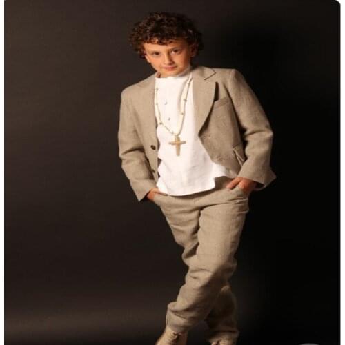 TPSAADE Boys Formal Suit Set Costume Set Kids Boy Suits for Weddings Prom Suits Kids Formal Dress for Boys Kids Jacket + Pants