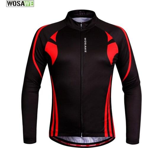 WOSAWE Men Cycling Long Sleeve Jersey Racing Downhill MTB Bike Long Shirt Maillot Ciclismo Sports Cycling Clothing Bike Jersey
