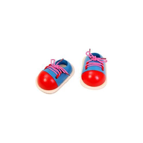 1Piece Fashion Toddler Lacing Shoes Educational Learning Montessori Kids Wooden Toys Children Toys Drop Shipping
