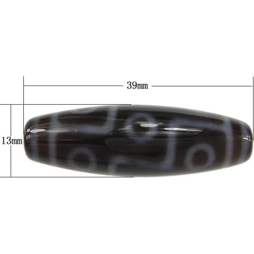 Amulet 9 Eyes Pattern AAA Grade Agate Natural Tibetan Dzi Beads Oval 13x38mm Hole:Approx 2mm Free Shipping