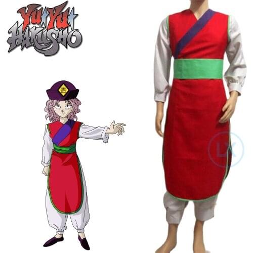 Anime Yu Yu Hakusho Genkai Cosplay Costume Green Full Set Halloween Costume Uniform For Women Men