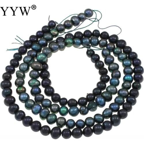 Cultured Baroque Freshwater Pearl Beads 0.8mm Hole Mixed Colors Grade A 5-6mm 14.5inch/Strand for DIY Jewelry Making Suppliers