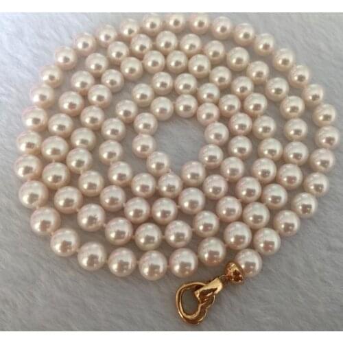 Elegant 9-10mm south sea round white pearl necklace 34inch
