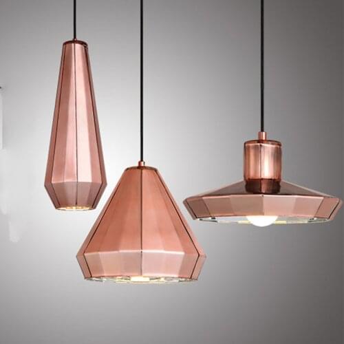 European Pendant Lamp Rose Gold Glass Pendant Lights for Living Room Hanglamp Kitchen Lighting Fixtures Restaurant Suspension