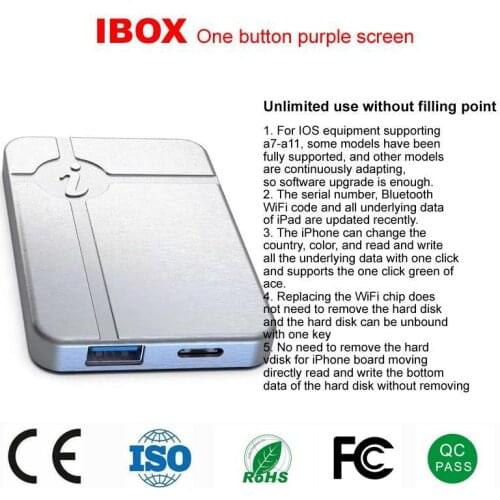 IBox No Disassembly Required HDD Reading Writing Change Serial Number for IPHONE A7 A8 A9 A10 A11 IPAD Programming same DFU BOX