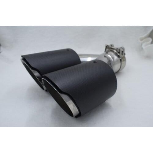 Inlet51/54/57/60/63mm outlet76/89/101mm carbon fiber 304 Stainless Steel exhaust tip exhaust pipe muffler for universal brands