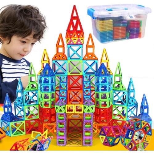 Creative Mini Magnetic Building Blocks Tiles Magnet Designer Construction Blocks For Toddlers Best 3D Educational Toys