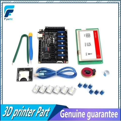 FYSETC F6 V1.3 ALL-in-one Mainboard + 4.3" Touch Screen 4.3 inch LCD With SD Reader + 6pcs TMC2100 V1.3 Stepper Motor Driver