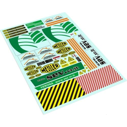 MEILLER-KIPPER Water Decals Stickers For 1/14 Rc Truck Tamiya Benz Arocs 3348 Engineering Dump Truck