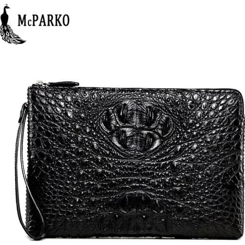 Genuine crocodile leather clutch wallet for men Luxury mens bag alligator skin cltuch bag High-end elegant gift for businessman
