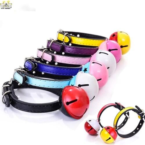 New Fashion Color Pet Dog Bell Ringing Collar Two-Color Sturdy And Durable Lightweight Cat Collar Teddy Corgi With Pet Chain