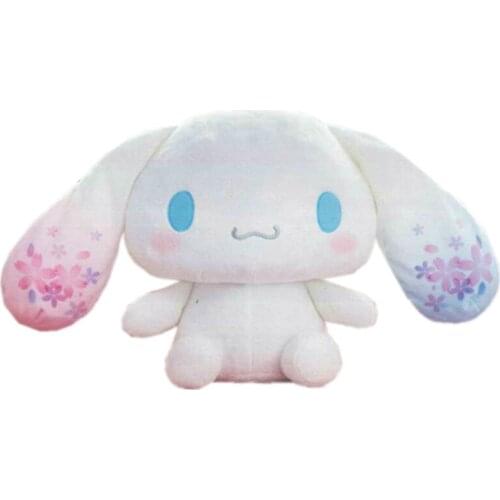New Kawaii Anime Cherry blossoms White Dog Plush Kids Stuffed Toys For Children Gifts 33CM
