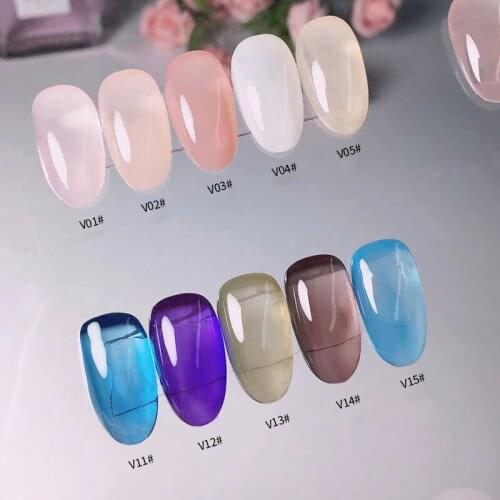 NEW Arrival 36 Colors Nail Polish Spring Summer White Nail Polish Glue Jelly Color Ice Muscle Nail Glue For Nail TSLM1