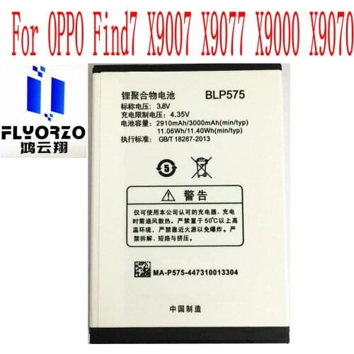 Brand New Original 2910mAh BLP575 Battery For OPPO Find7 X9007 X9077 X9000 X9070 Mobile Phone