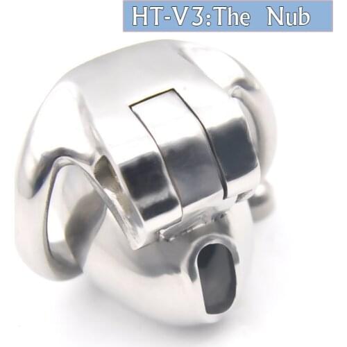 The Nub of HT V3 316 Stainless Steel Male Chastity Device Bondage Penis Rings Cock Belt Adult Sex Toys A380-SS-0