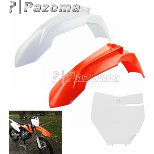 Motocross Front Number Plate Enduro Front Fender EXC Mudguard Kit For SX SXF XC XCW EXC EXCF SXS Dirt Bike Supermoto 2013-2015