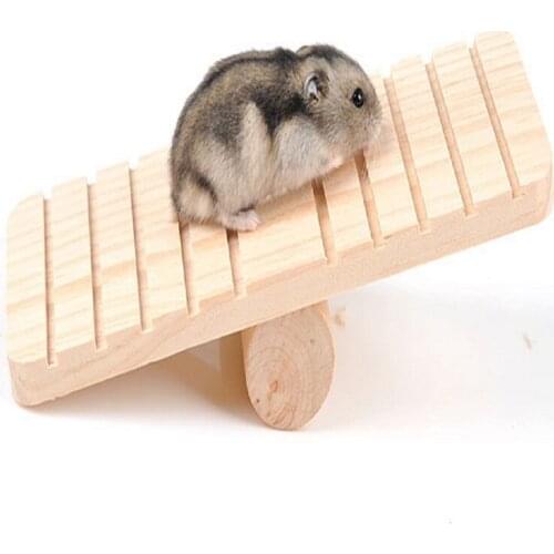 Hamster Seesaw Gift - Anti-Slip Groove Design - Small Animals Squirrels Gerbils Mice Dwarfs Rats - Rest and Play