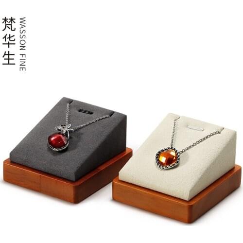 Necklace pendant jewelry stand solid wood spray paint simple window jewelry display props earrings earrings display