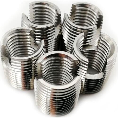 Self-Tapping Inserts M2 M2.5 M3 M4 M5 M6 M8 M10 M12 threaded insert Metal thread repair kit Stainless Steel helicoil rosca