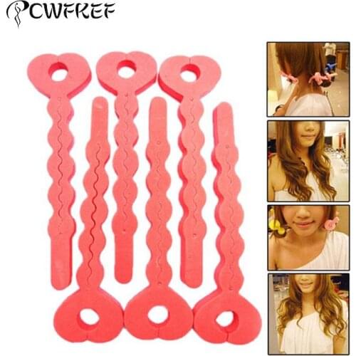 6Pcs/lot Sponge Curler Hair Rollers Soft Foam Sponge Hair Curlers Tools Strip Salon Hair Style Tools
