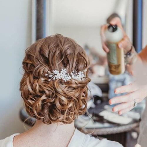 Luxury Pearl Hair Clips Bridal Headpiece Charm Jewelry Hairpins Rhinestone Women Wedding Engagement Hair Accessories