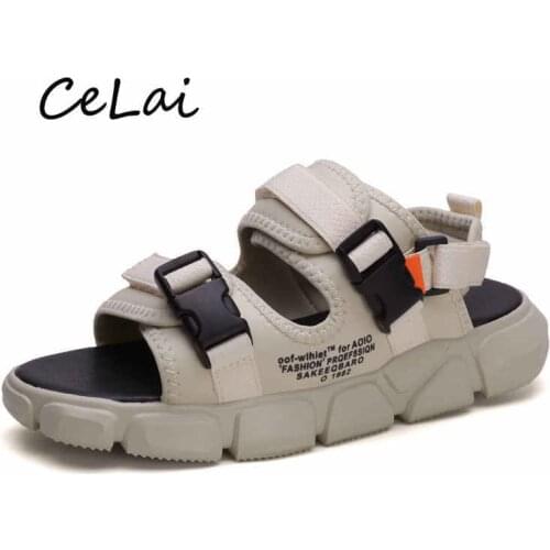 High Fashion Men Sandals Youth Lazy Beach Shoes Handmade Outdoor Mens Summer Sandals Designer Hasp Sandals Non-slip Sandal NA60