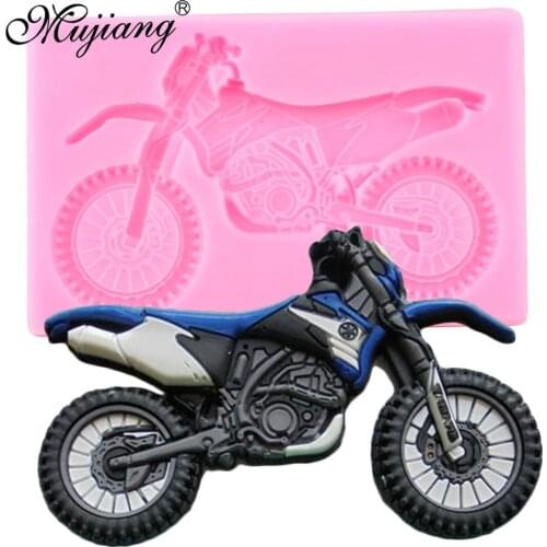 3D Yamaha Motorcycle Silicone Molds Baby Birthday Fondant Cake Decorating Tools DIY Baking Candy Clay Chocolate Gumpaste Moulds