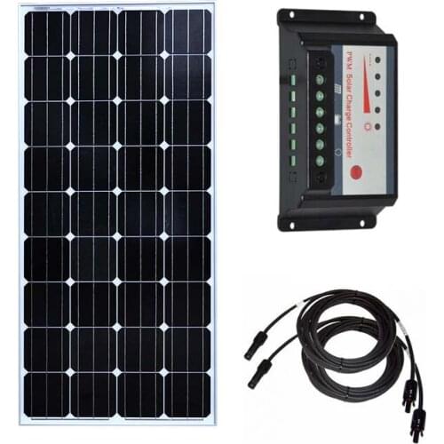 Solar Kit 150w 300w 450w Solar Panel 150w 12v Solar Charge Controller 12v/24v 30A PV Cable Z Mount Caravan Car Camping Rv Light