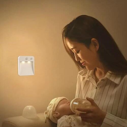 Nightlight Child Led Light With Motion Sensor Smart PIR Motion Sensor Night Light Nightime Child Baby Lamp Warm White Light