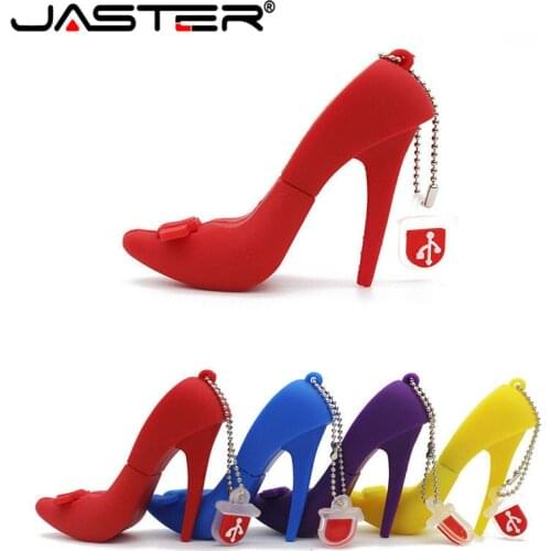 JASTER Hot high-heeled shoes USB Flash Drive Memory U Disk 4g 16g 32g 64GB Card Stick Gift Pendrive Key Creativo Gift for lady