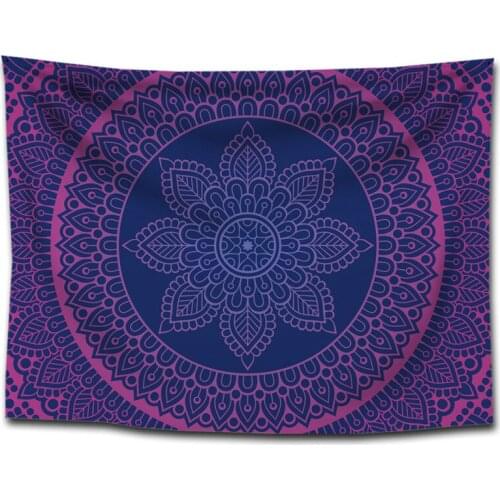 Grape Purple Mandala Flower Indian Bohemia Tapestry for Livingroom Photography Wall Decor